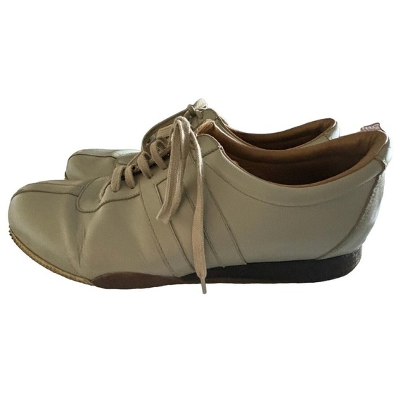 Bally Free Men’s Athletic Shoes Size Medium 10.5 E Beige Leather Chic Sneakers - Picture 5 of 10
